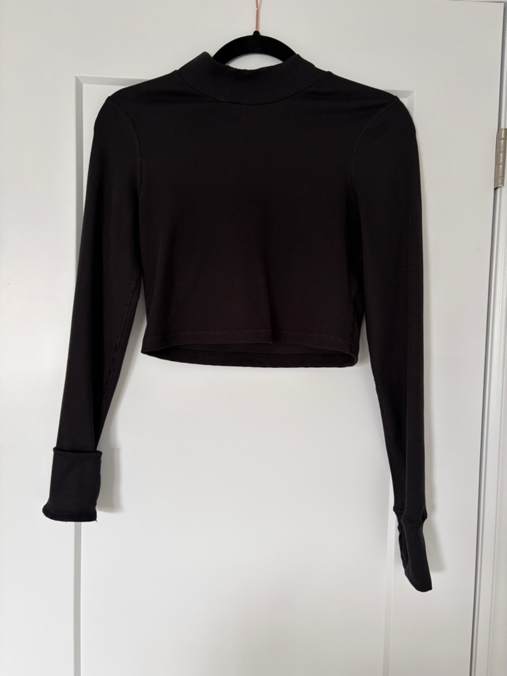 Aerie Ribbed Cropped Mock Neck